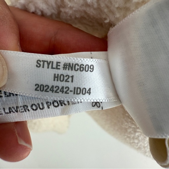 Madewell Resourced Fleece Bubble Sleeve Sherpa Hooded Sweatshirt XS - Picture 8 of 12